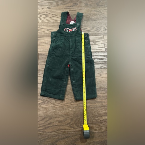Kitestrings by Hartstrings Holiday Green Train Overalls 6–9M NWT - Picture 7 of 8